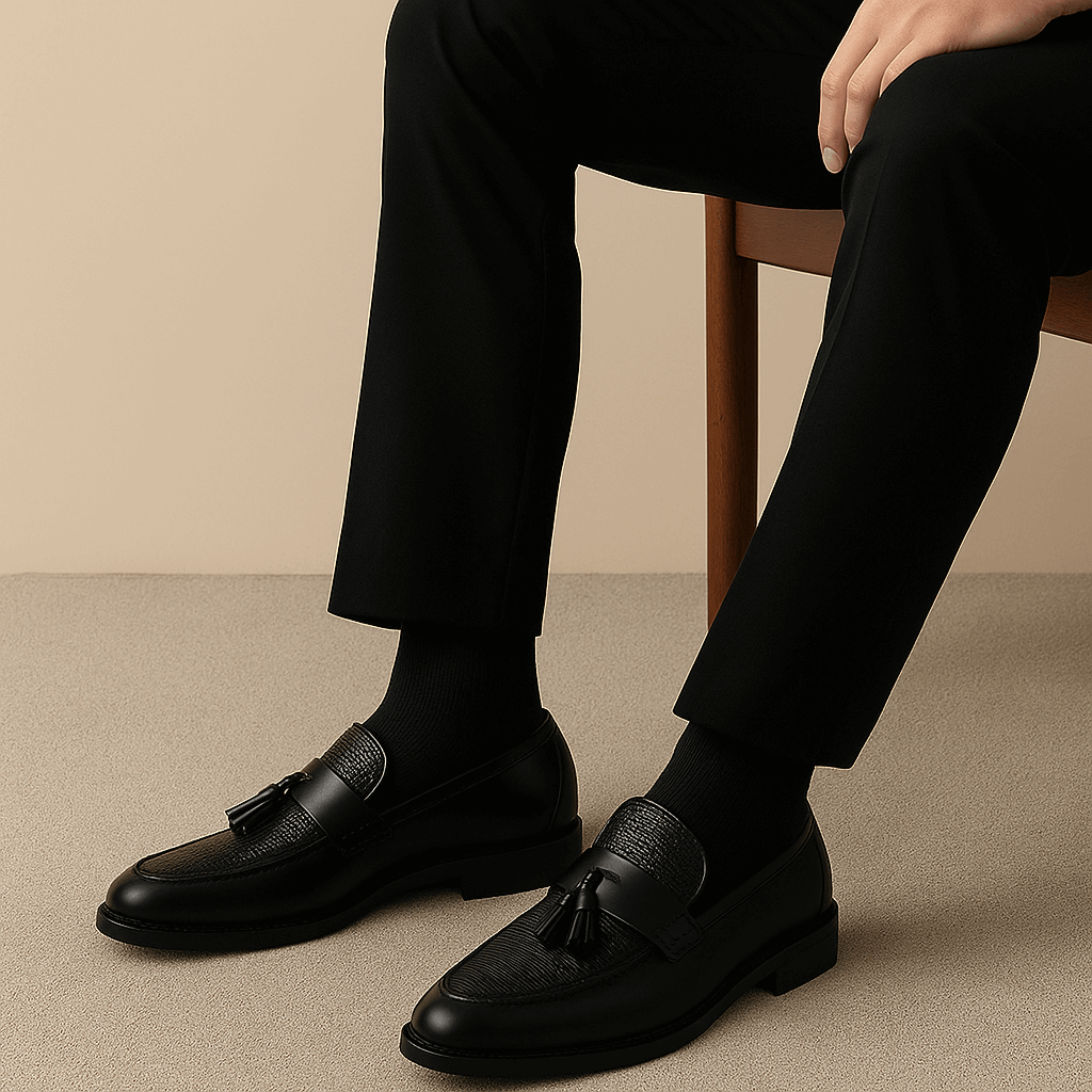 Men's Refined Woven Leather Tassel Loafers