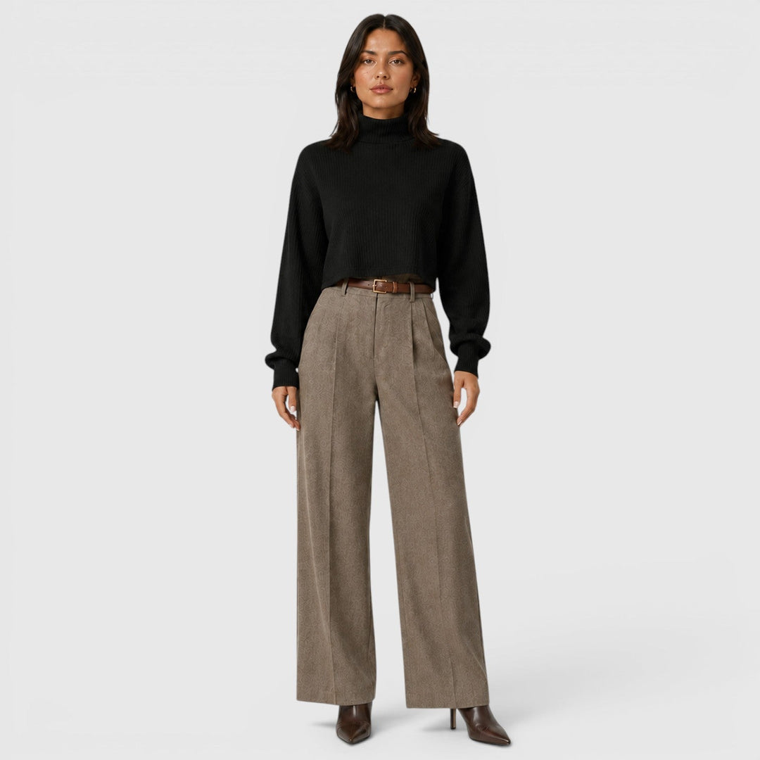 Women's Elegant Knit Roll Neck Jumper