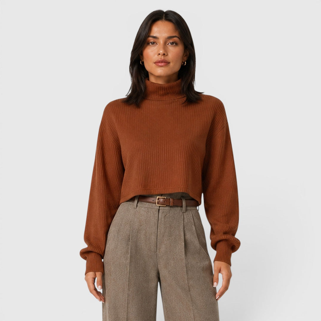 Women's Elegant Knit Roll Neck Jumper