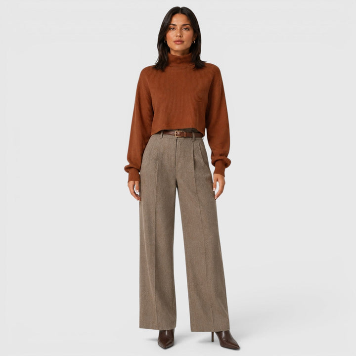 Women's Elegant Knit Roll Neck Jumper