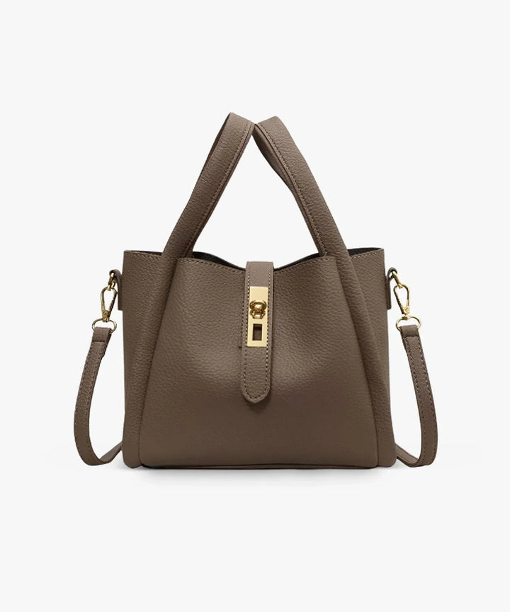 Women's Casual Leather Tote Bag with Crossbody Strap