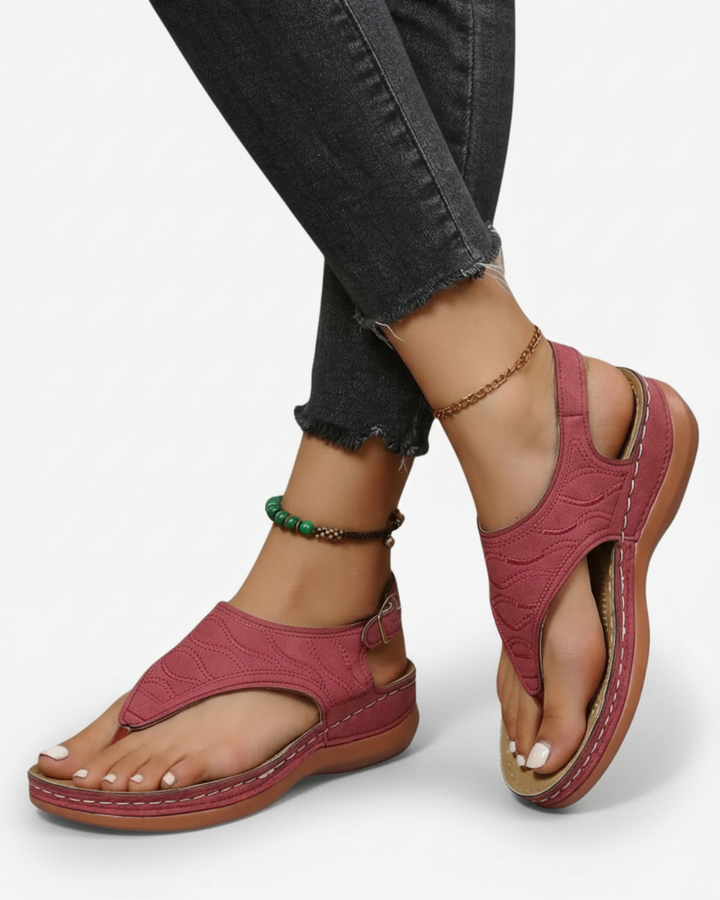 Womens Thong Sandals with Ankle Strap Casual Summer