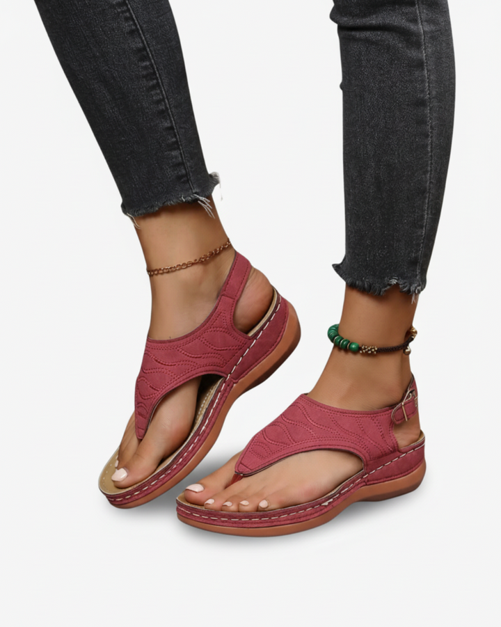 Womens Thong Sandals with Ankle Strap Casual Summer