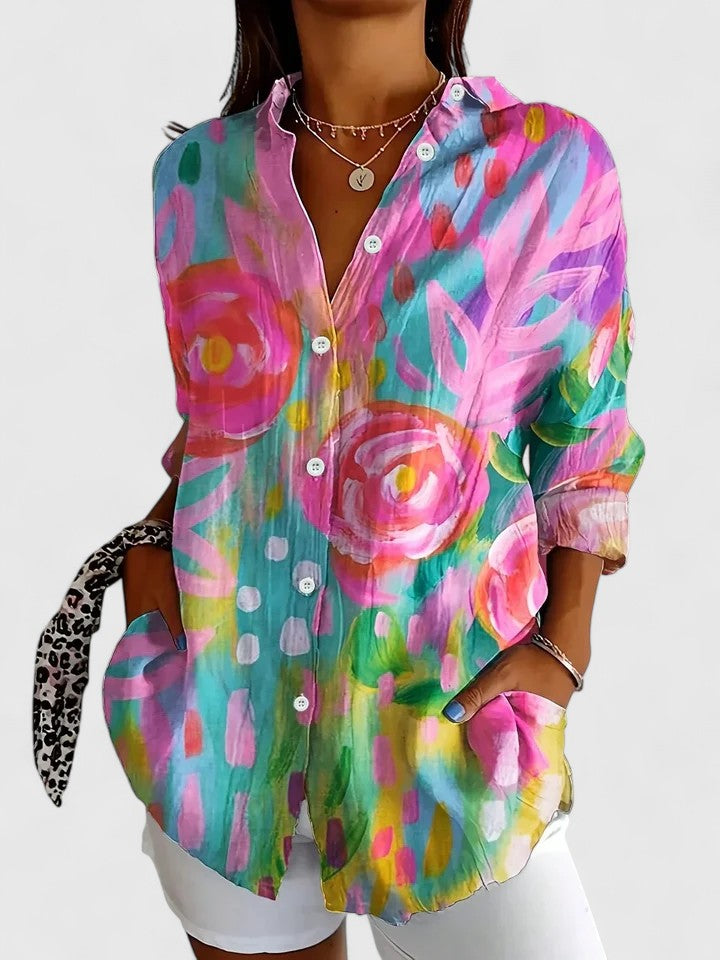 Women's Casual Printed Relaxed Fit Blouse