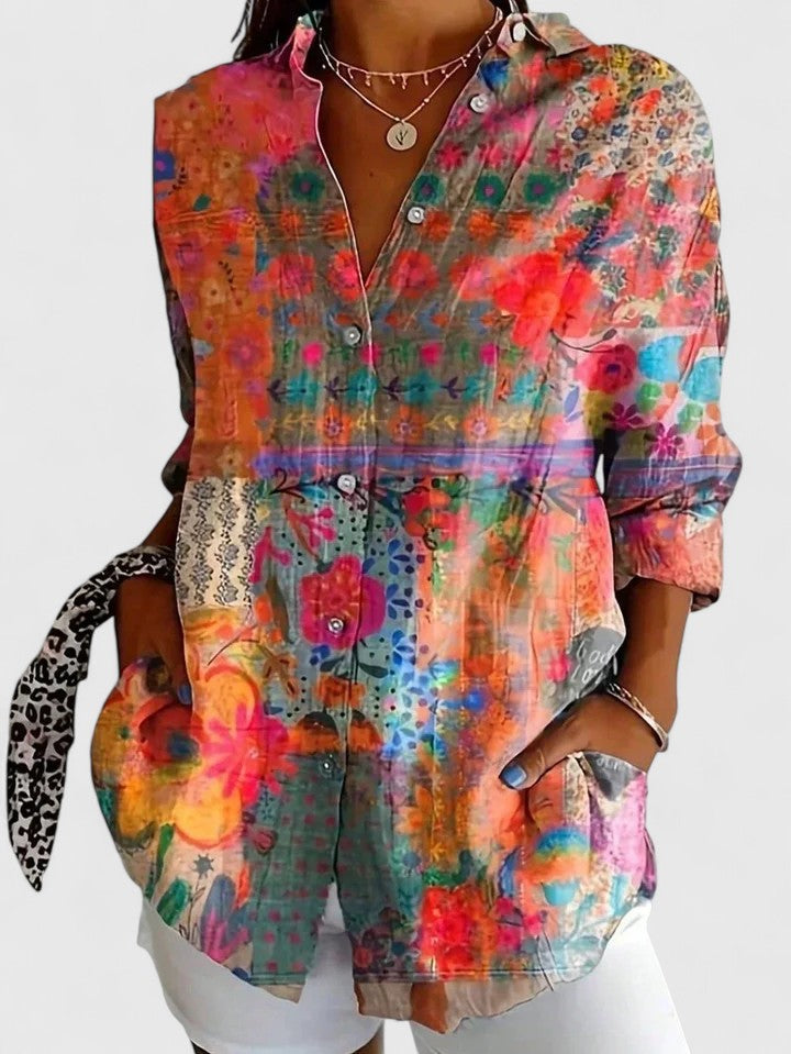 Women's Casual Printed Relaxed Fit Blouse