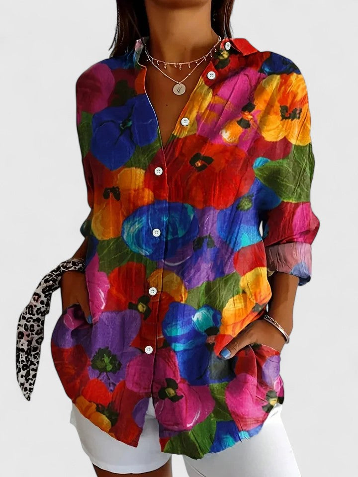 Women's Casual Printed Relaxed Fit Blouse