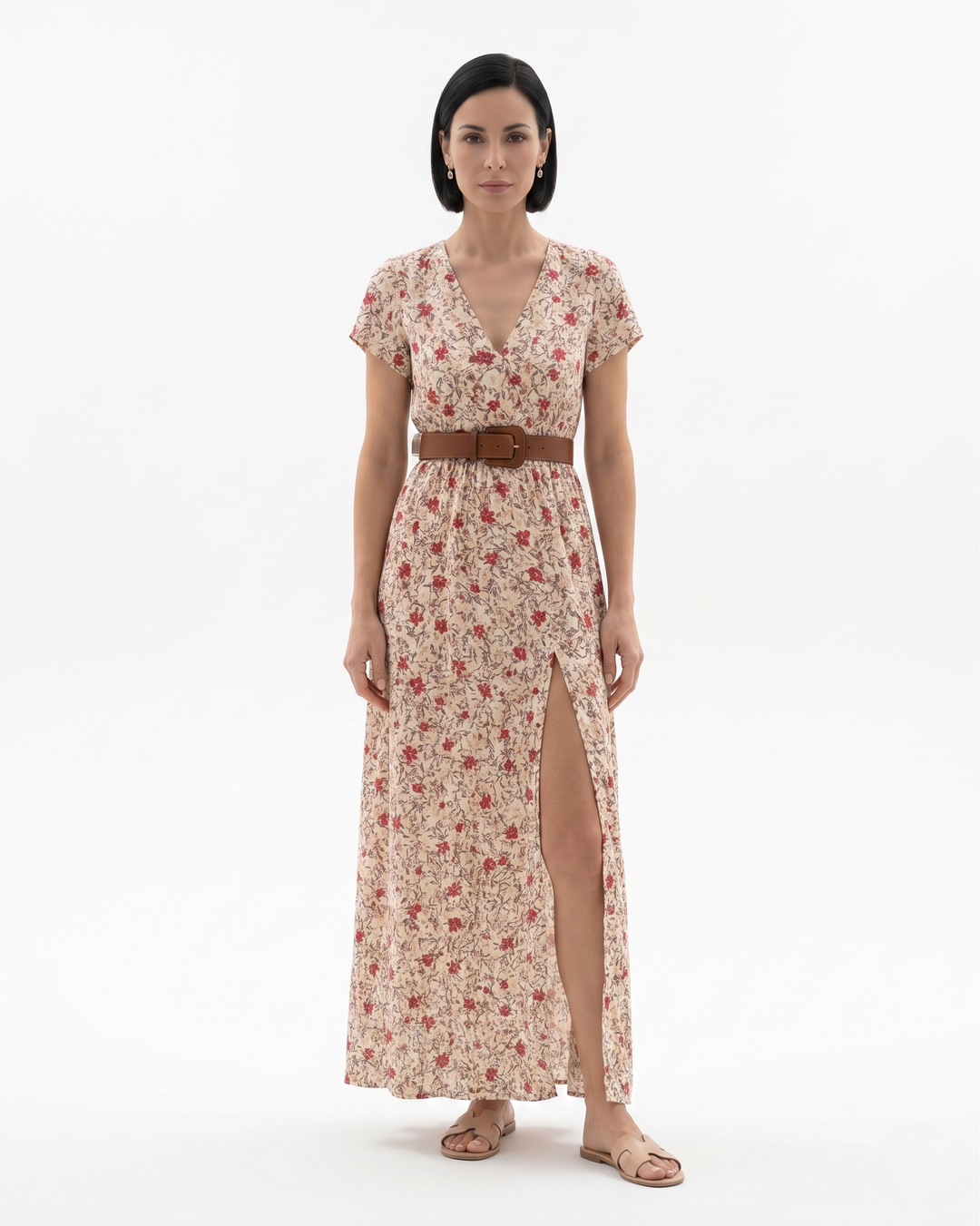 Womens Maxi Dress Floral Bohemian Split Hem