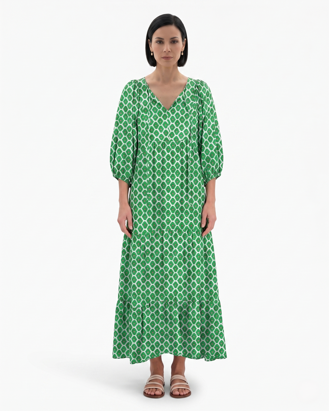 Womens Maxi Dress Bohemian Tiered Style - Clovrio