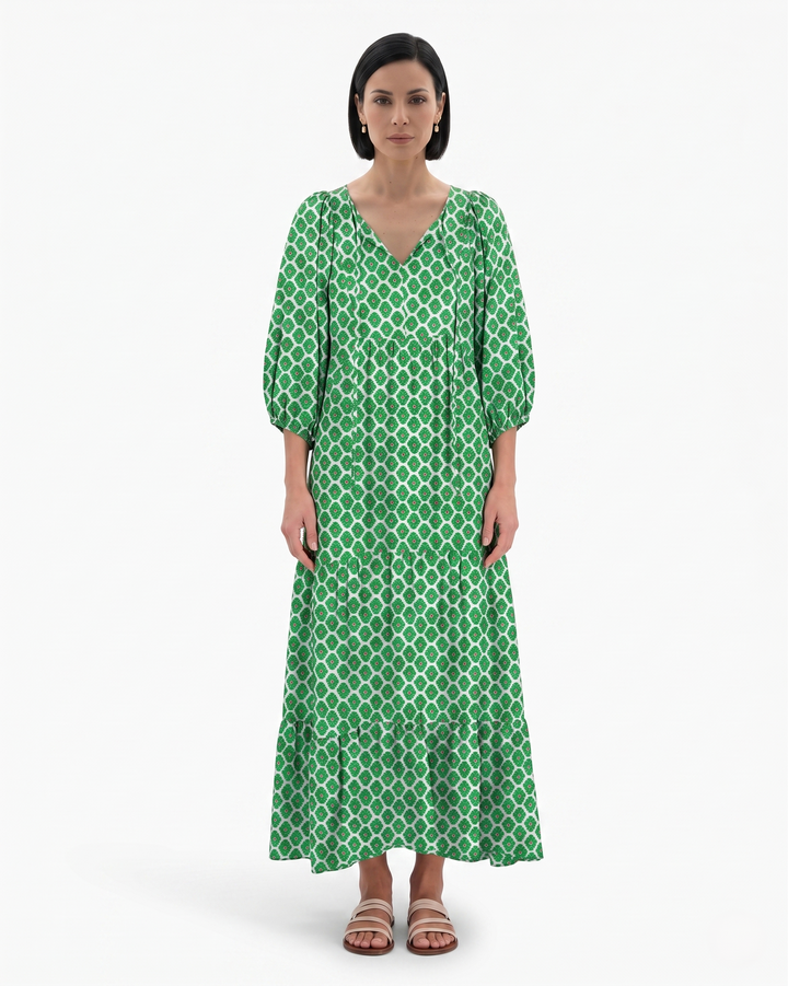 Womens Maxi Dress Bohemian Tiered Style - Clovrio