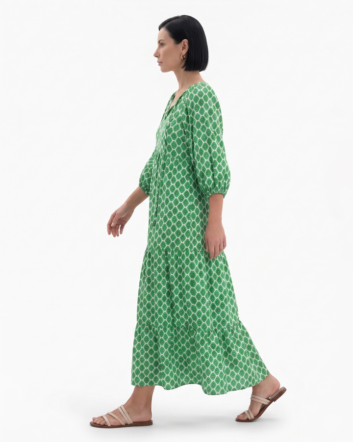 Womens Maxi Dress Bohemian Tiered Style