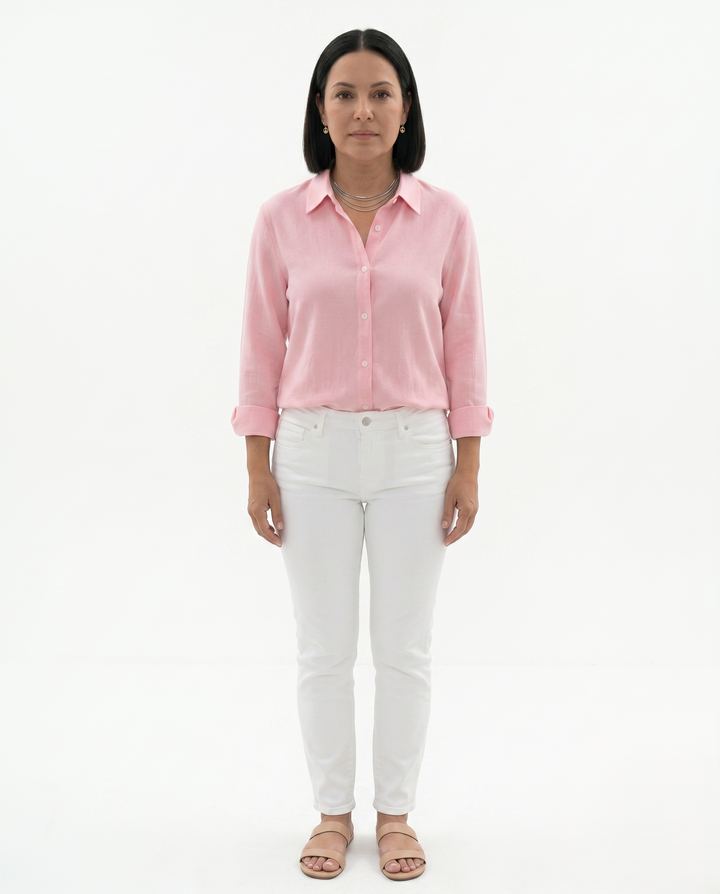 Womens Tailored Long Sleeve Shirt Fluid Fit