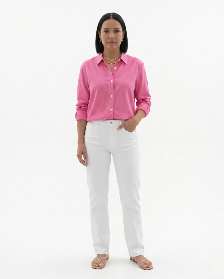 Womens Tailored Long Sleeve Shirt Fluid Fit