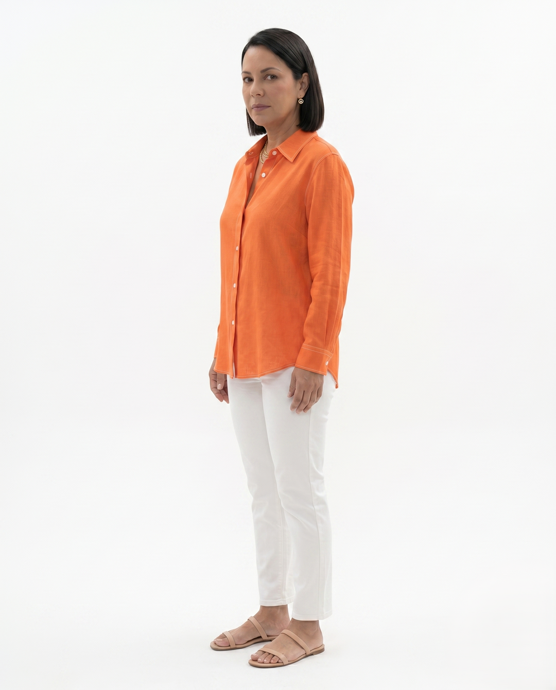 Womens Tailored Long Sleeve Shirt Fluid Fit