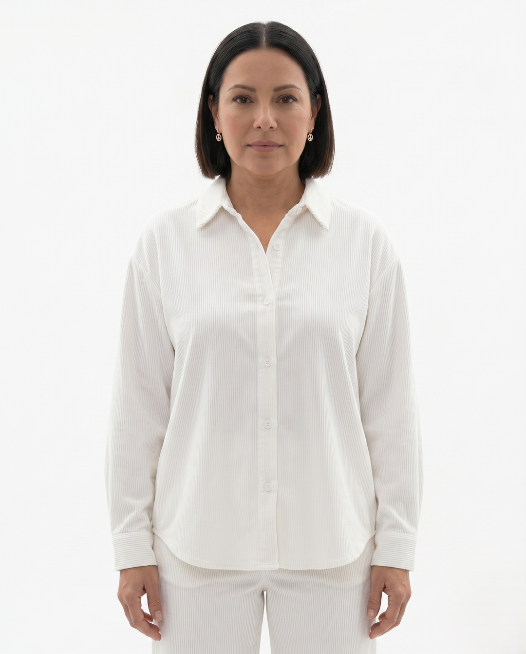 Womens Tailored Long Sleeve Shirt Fluid Fit