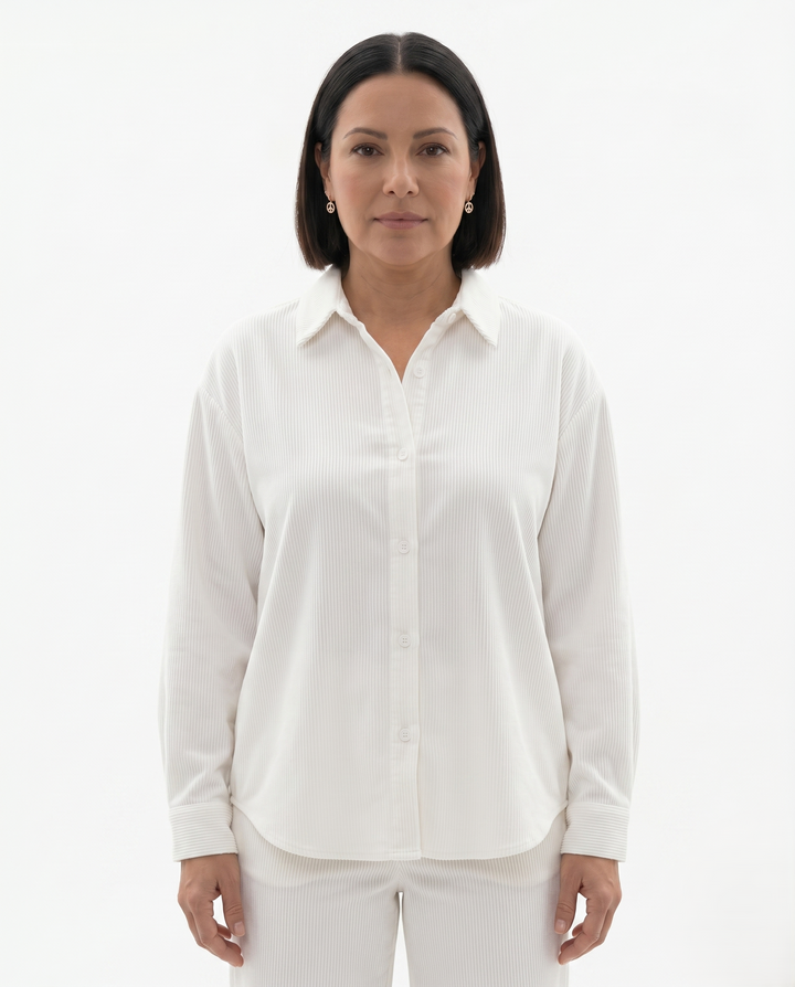 Womens Tailored Long Sleeve Shirt Fluid Fit