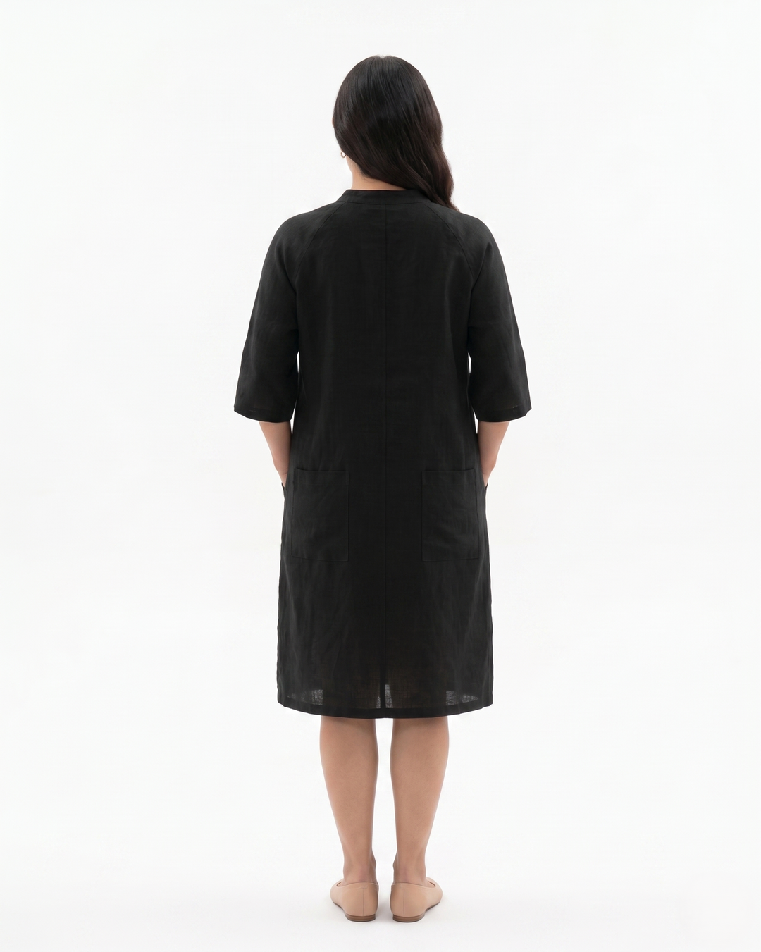 Womens Shirt Dress Linen Button Front