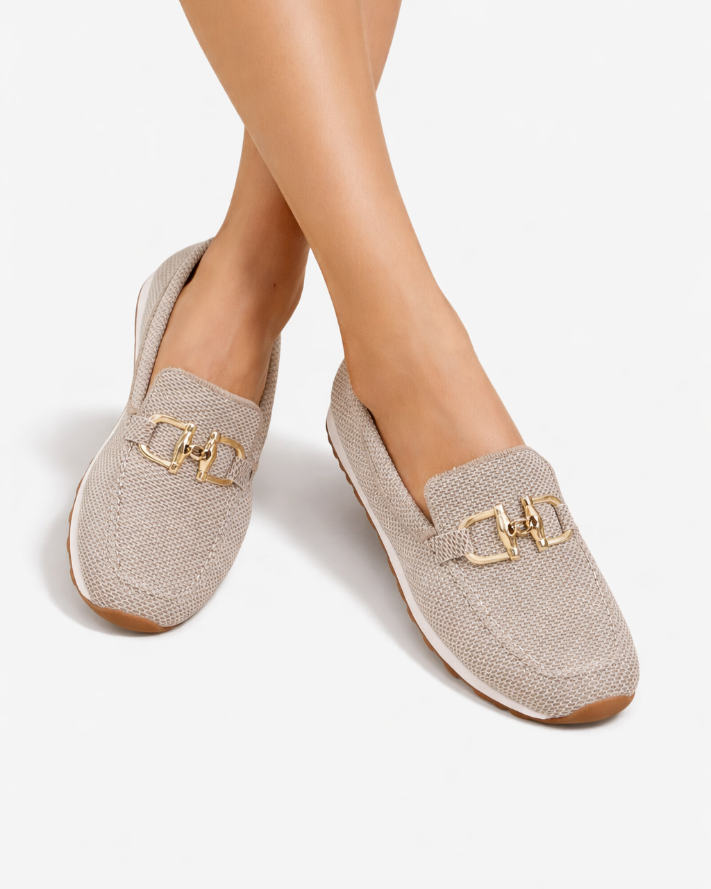 Womens Slip-On Loafers with Mesh Upper - Clovrio
