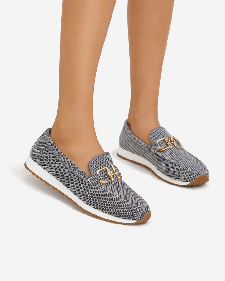 Womens Slip-On Loafers with Mesh Upper