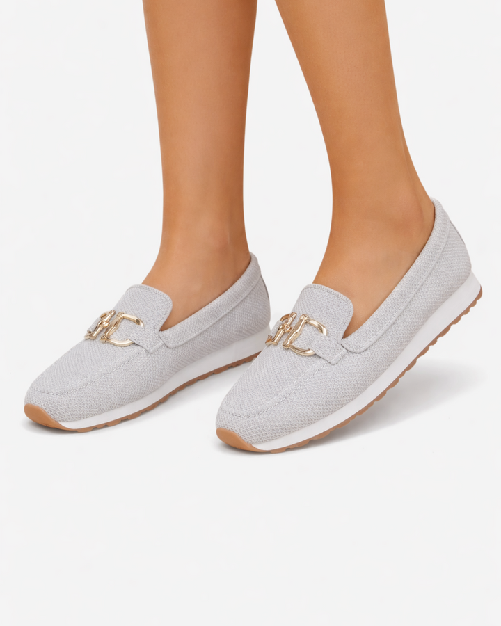 Womens Slip-On Loafers with Mesh Upper