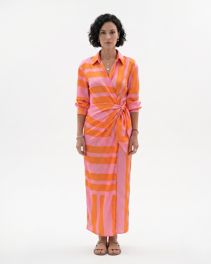 Womens Wrap Dress Printed Style