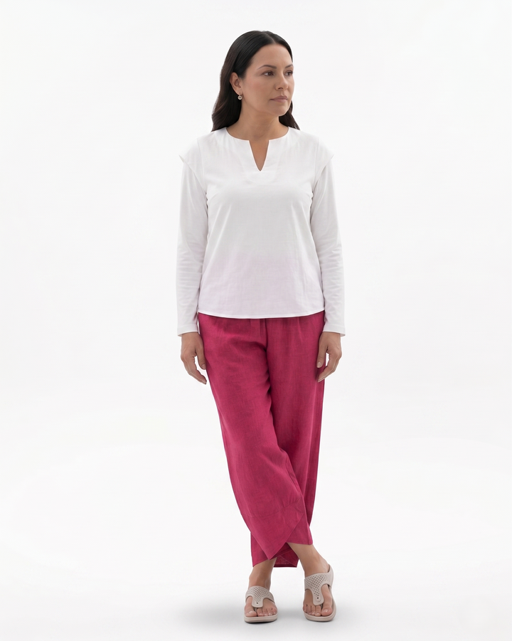 Womens Relaxed Fit Tulip Hem Trousers