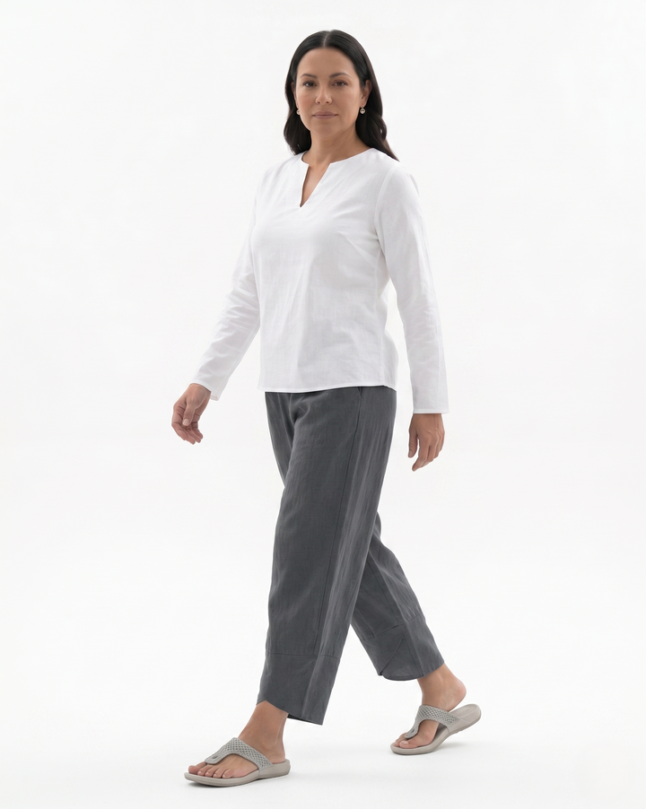 Womens Relaxed Fit Tulip Hem Trousers