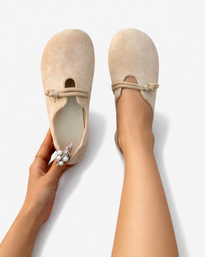 Womens Slip-On Shoes with Rope Detail - Clovrio
