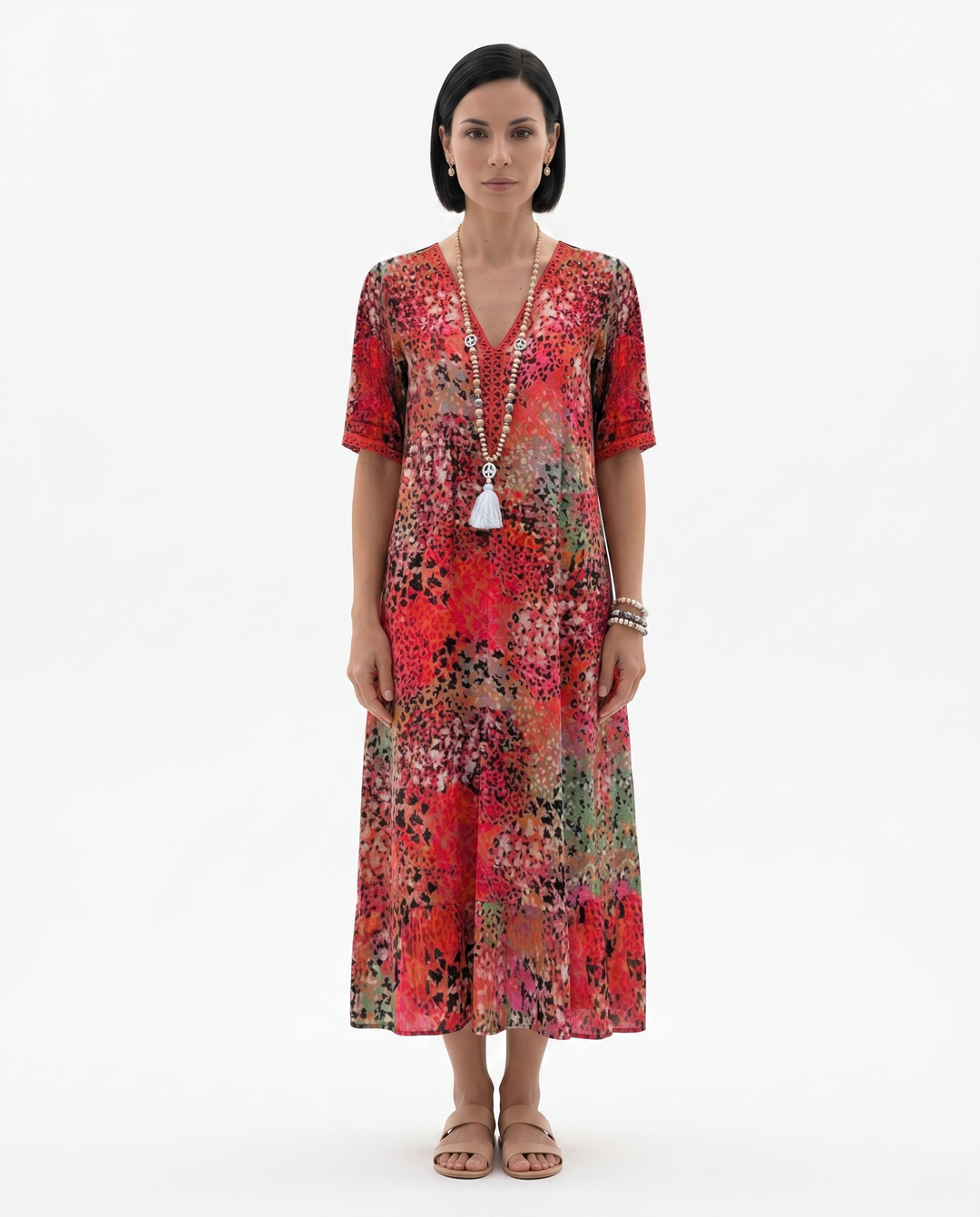Womens Day Dress Soft Drape Patterned