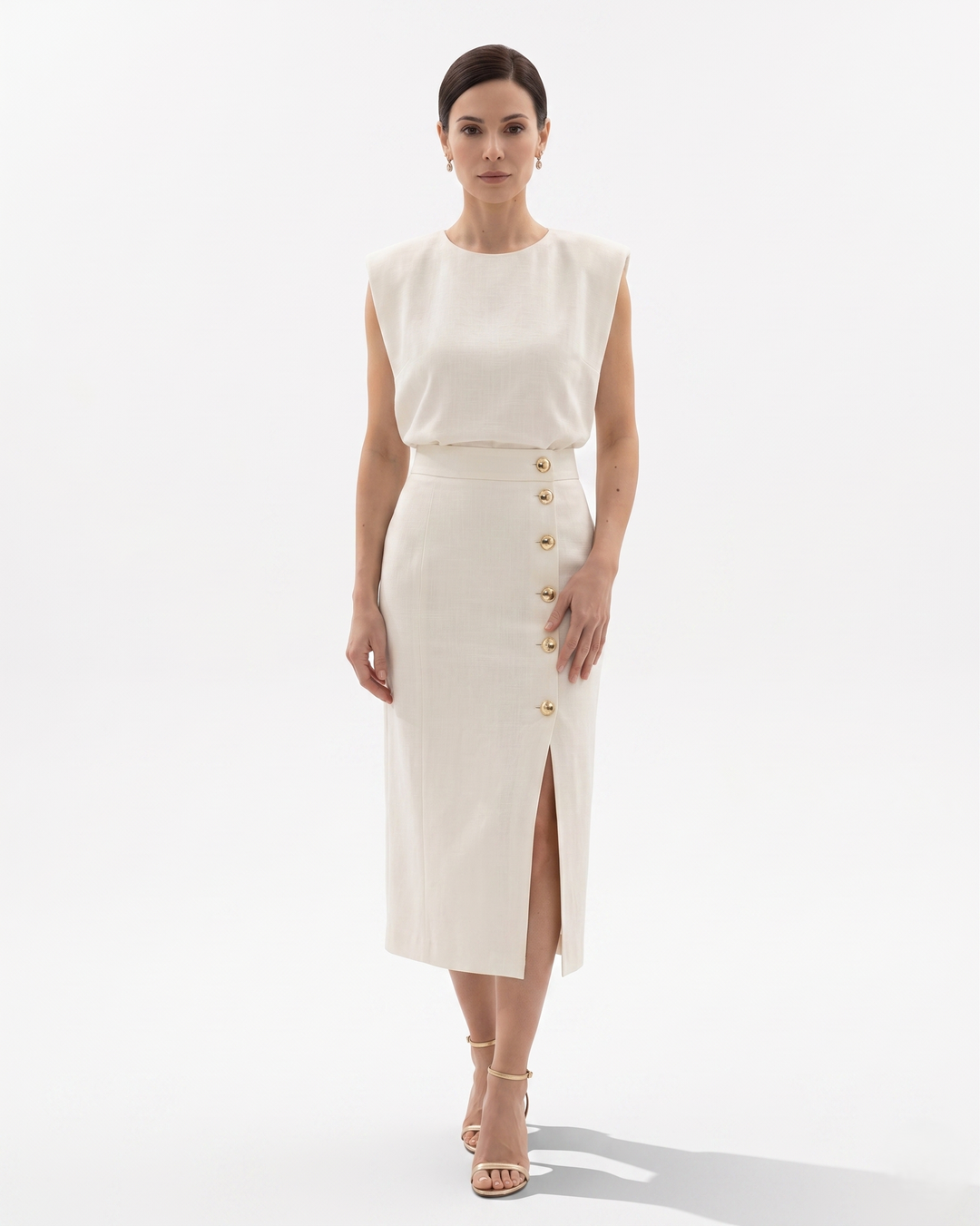 Womens Structured Pencil Midi Dress - Clovrio