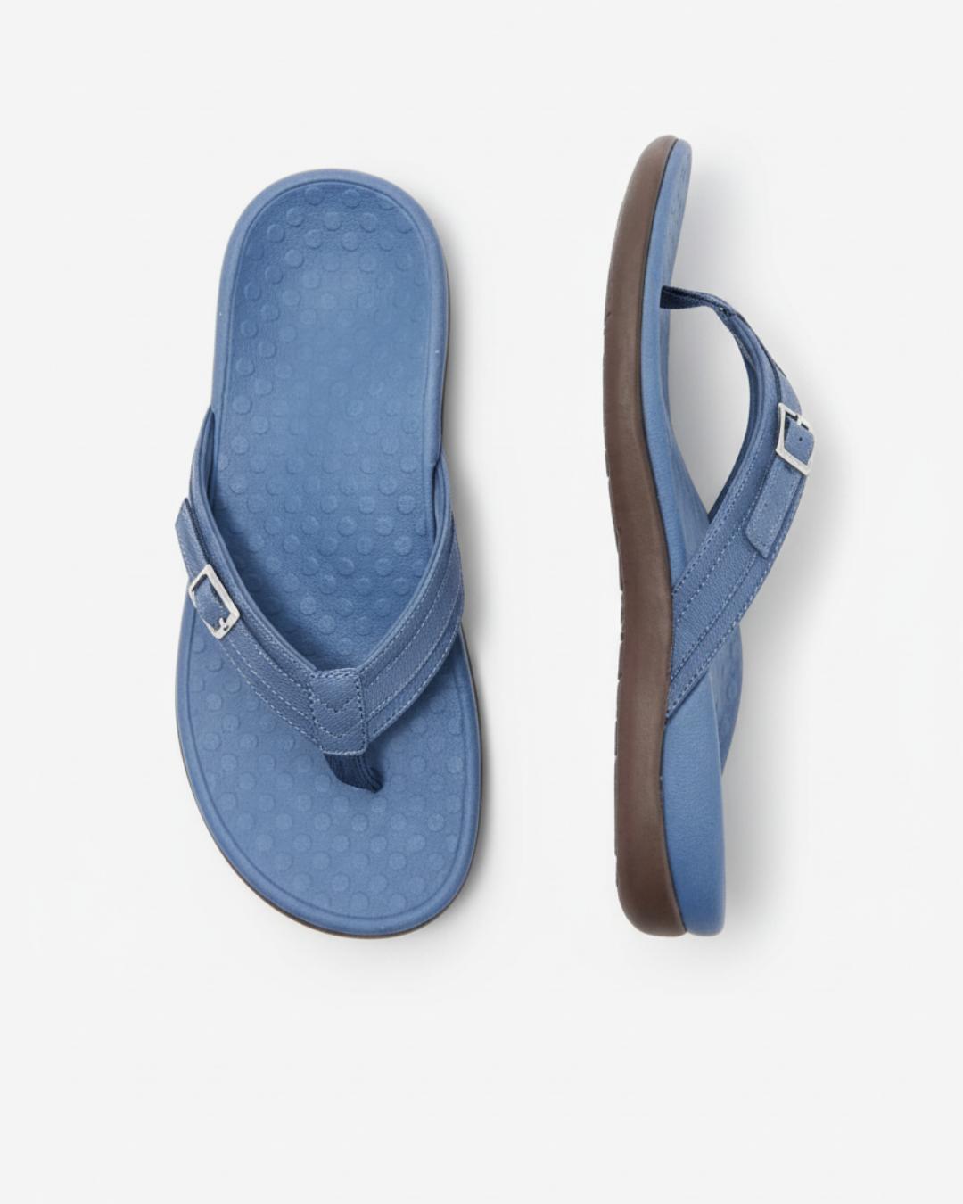 Womens Thong Sandals with Buckle Casual Summer Flip Flops