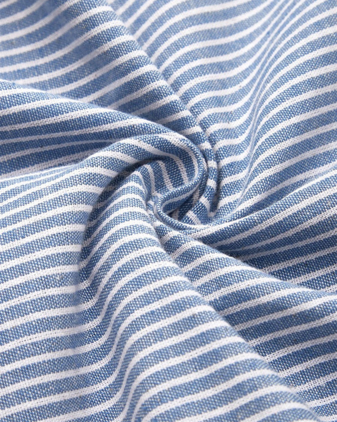 Womens Midi Dress with Buttons Striped Pattern