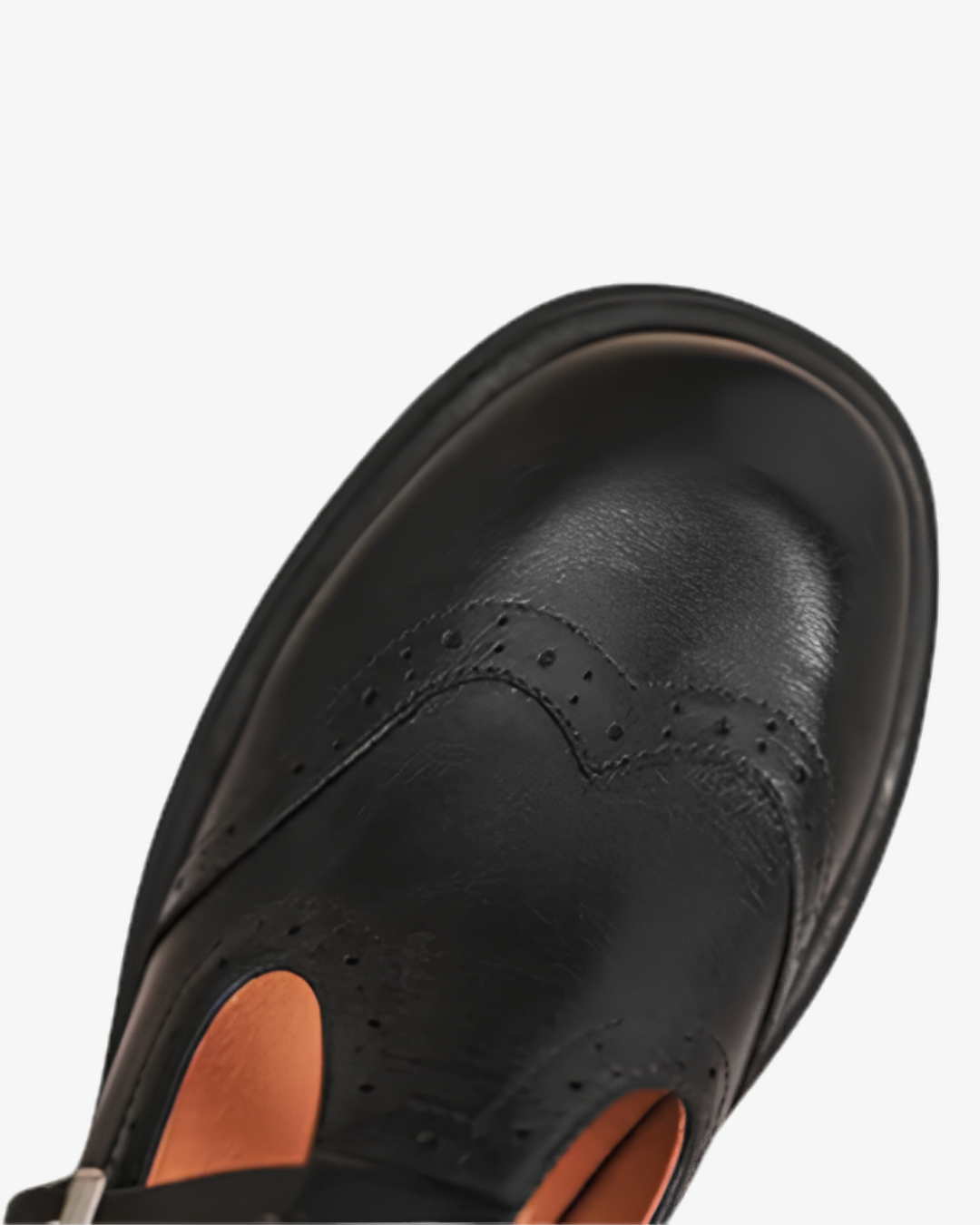 Womens Leather Brogue Mary Jane Shoes Classic Fit