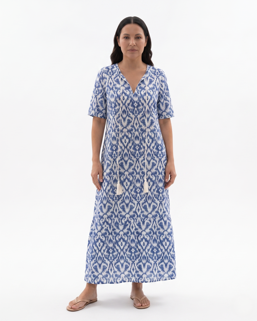 Womens Maxi Dress Bohemian Printed Relaxed Fit