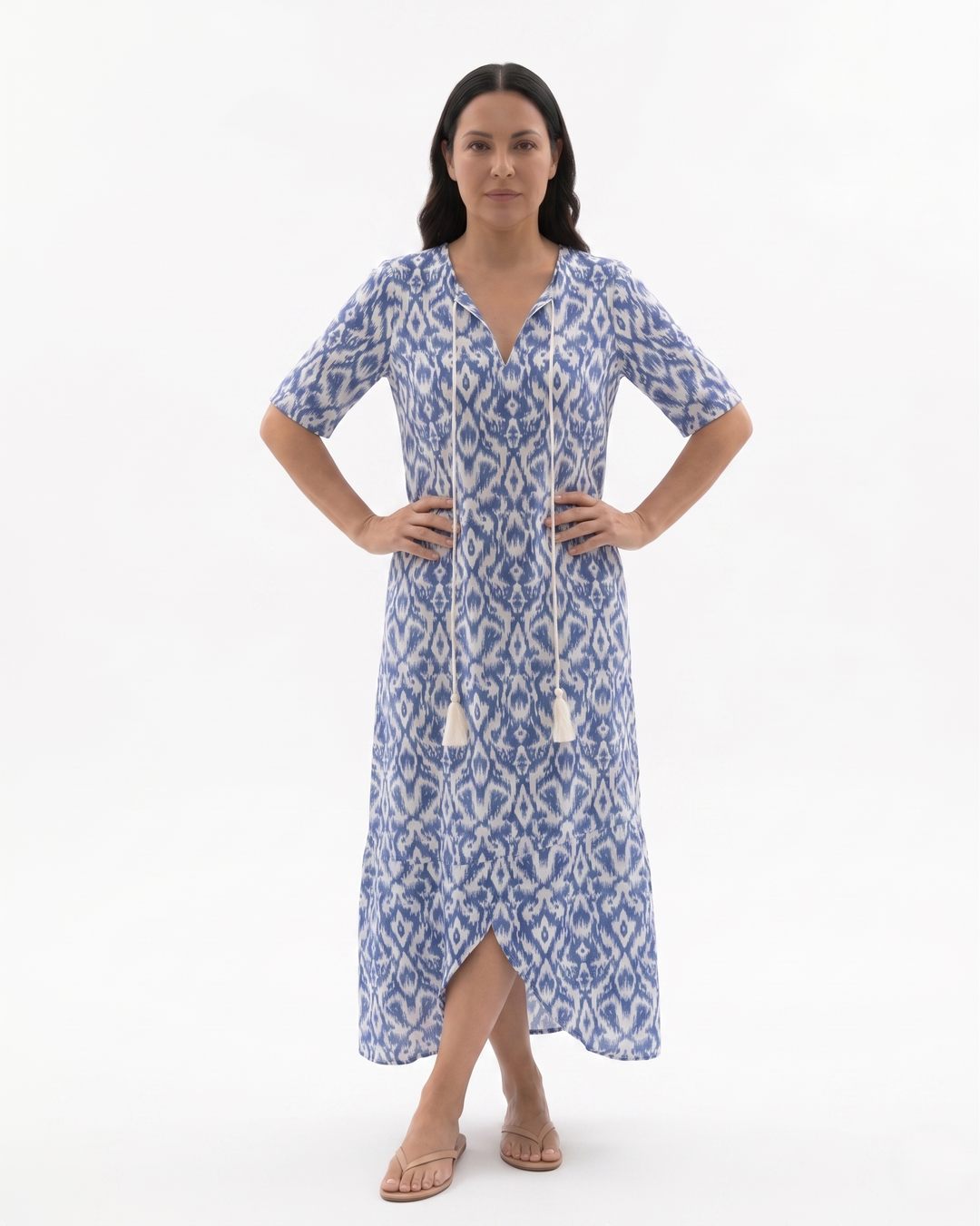 Womens Maxi Dress Bohemian Printed Relaxed Fit