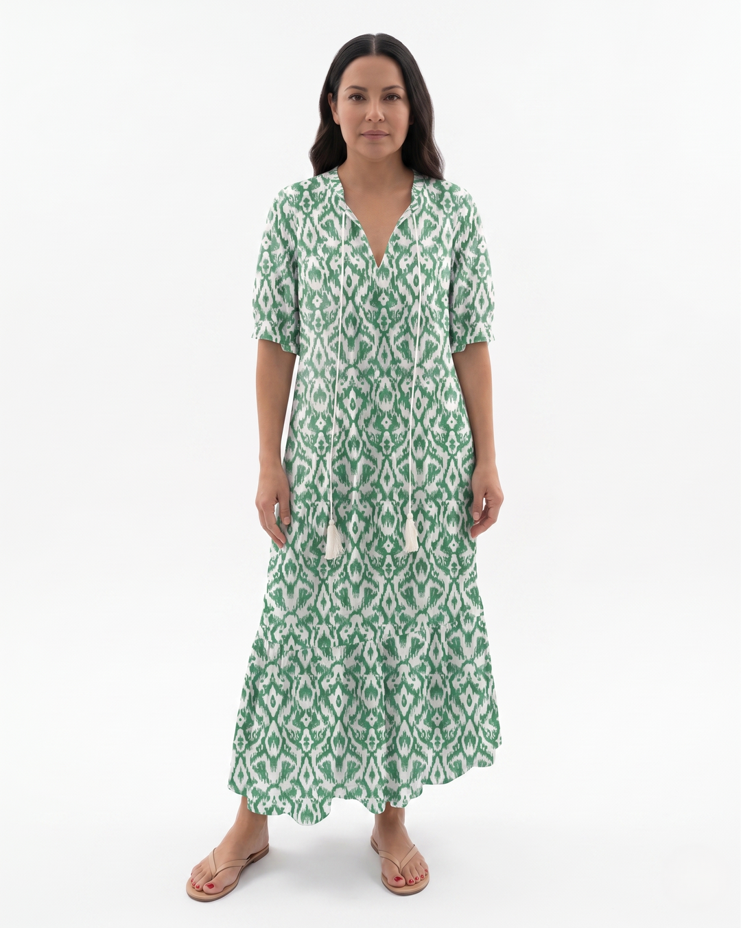 Womens Maxi Dress Bohemian Printed Relaxed Fit