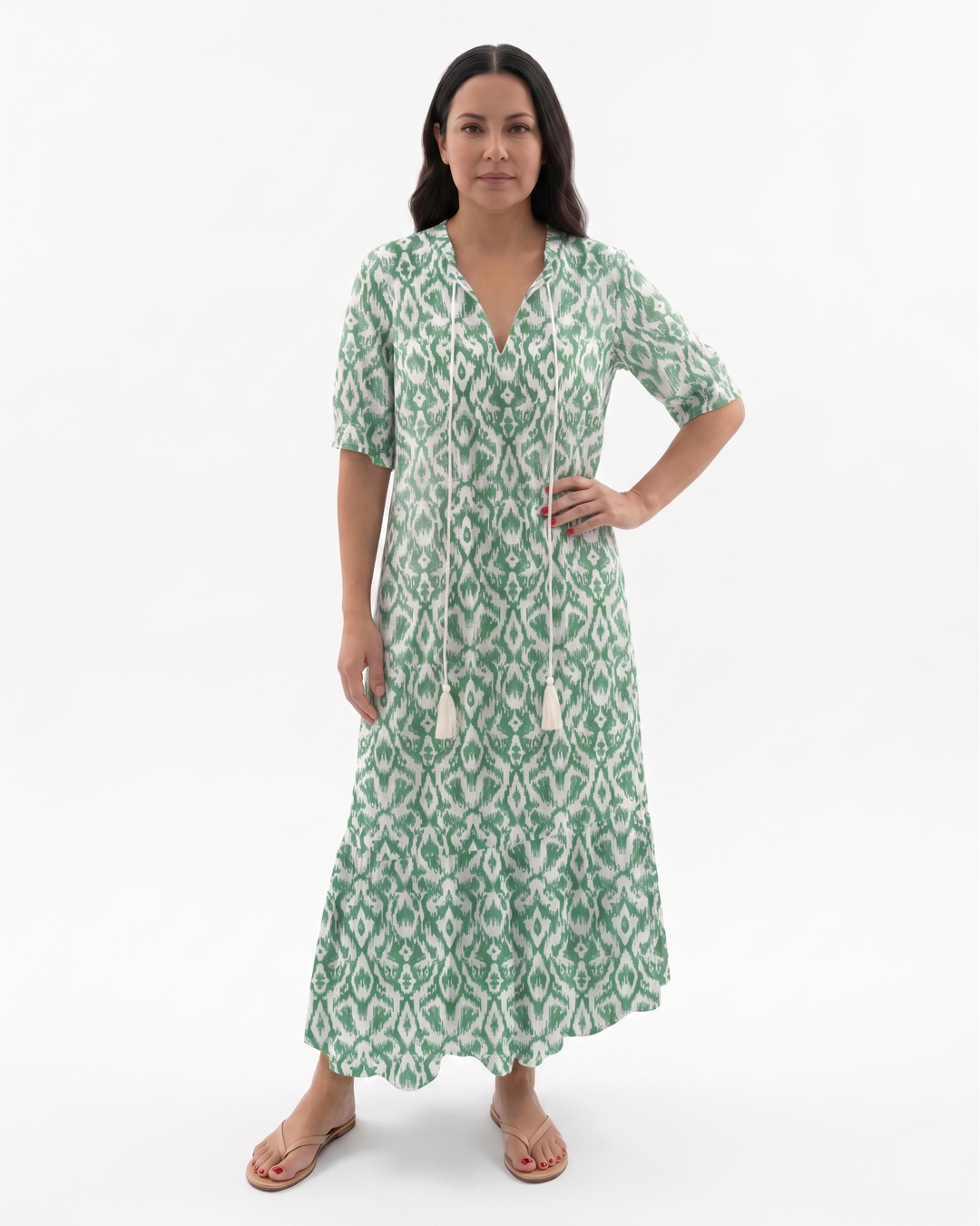 Womens Maxi Dress Bohemian Printed Relaxed Fit
