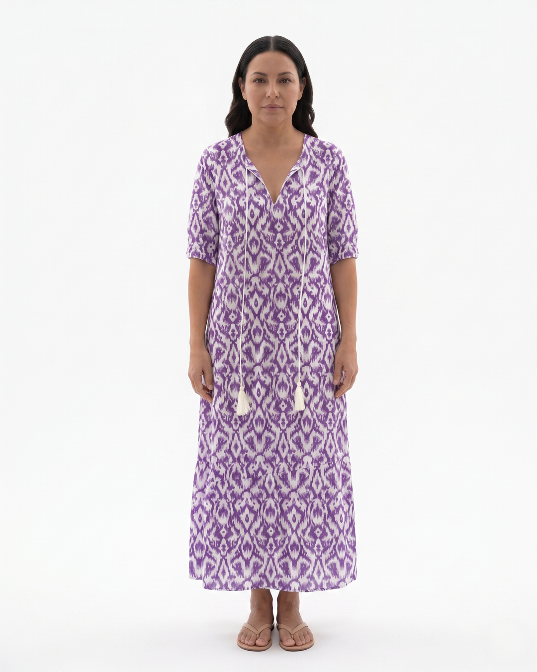 Womens Maxi Dress Bohemian Printed Relaxed Fit