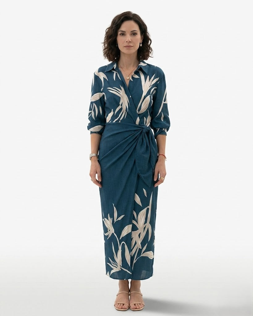 Womens Wrap Dress Printed Style