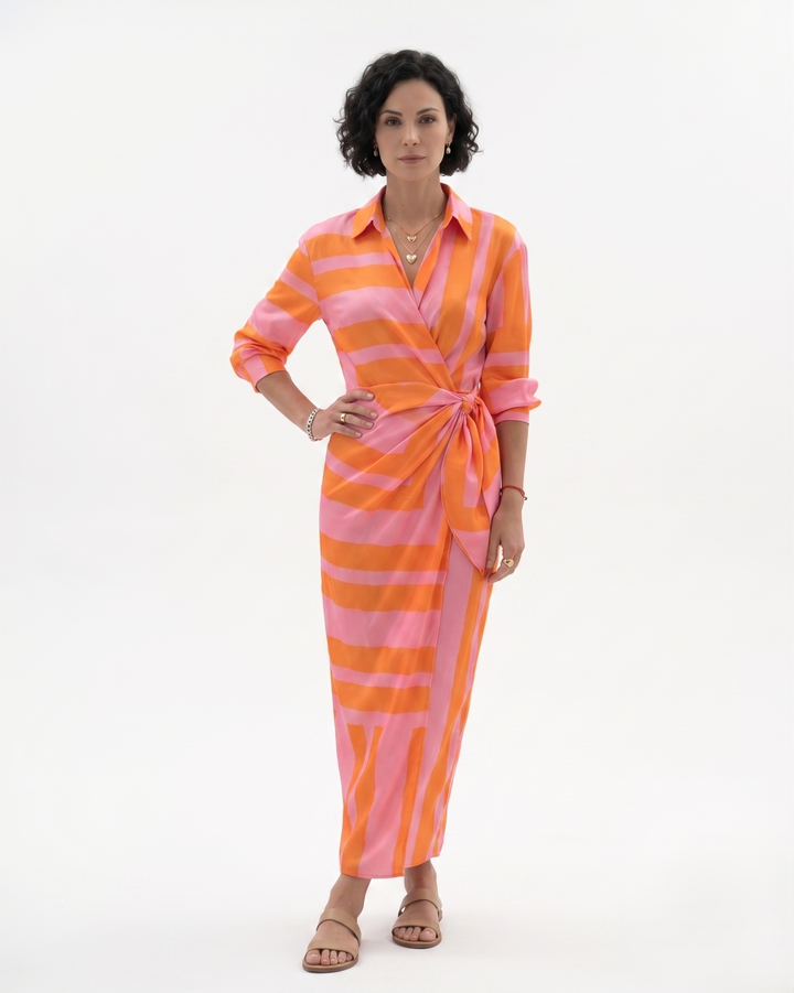 Womens Wrap Dress Printed Style