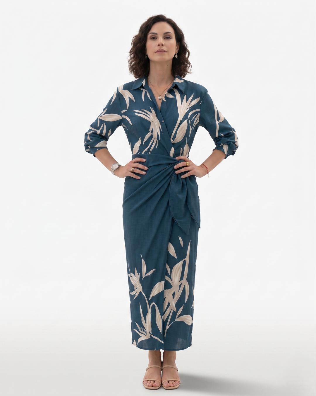Womens Wrap Dress Printed Style - Clovrio