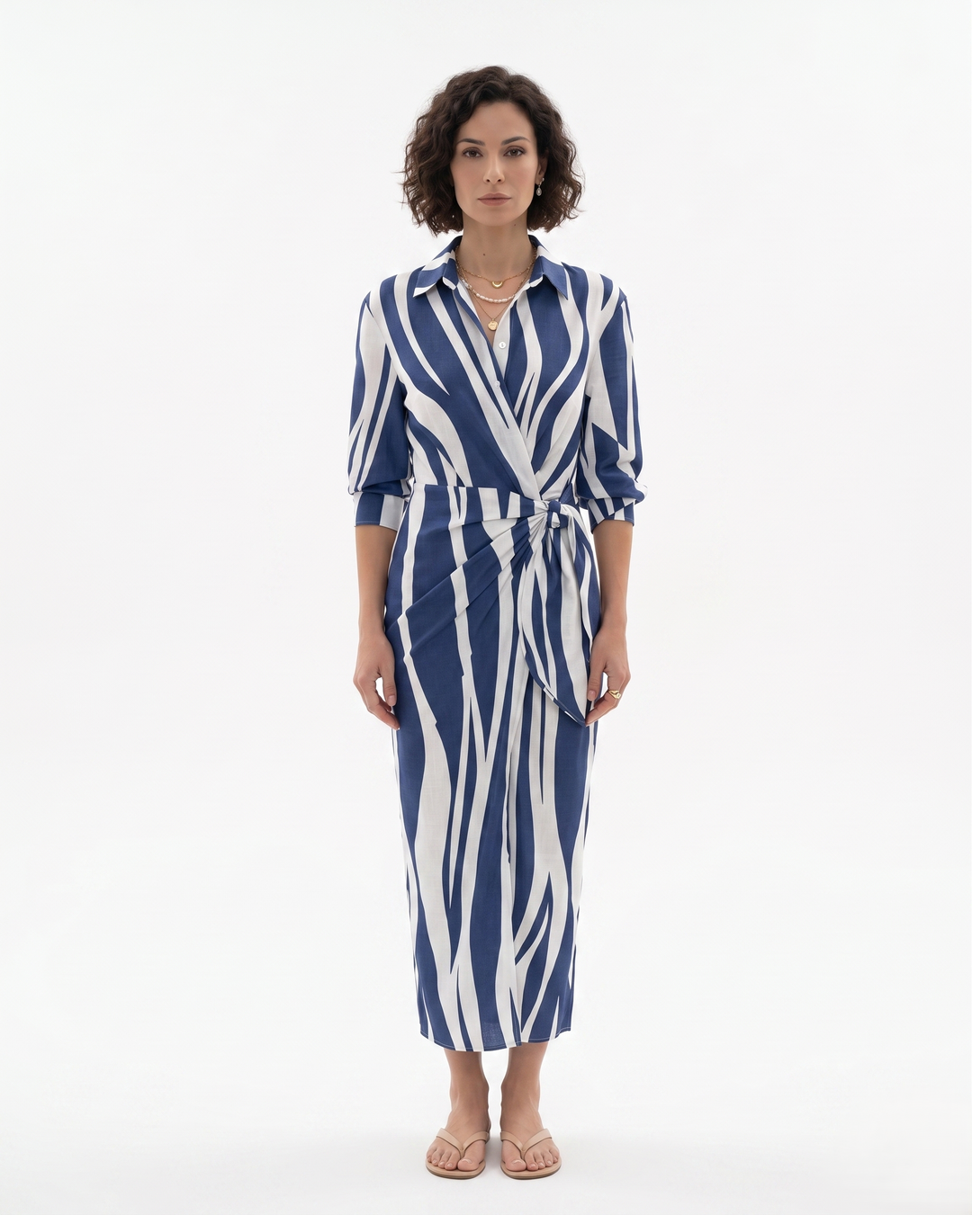 Womens Wrap Dress Printed Style
