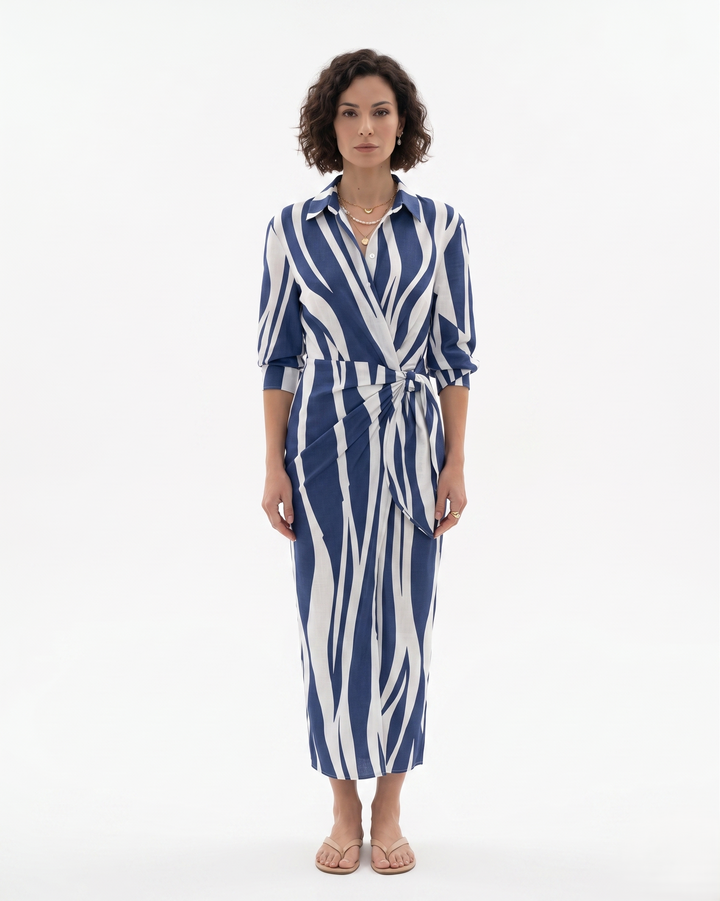 Womens Wrap Dress Printed Style