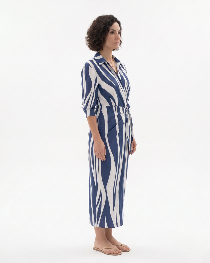 Womens Wrap Dress Printed Style