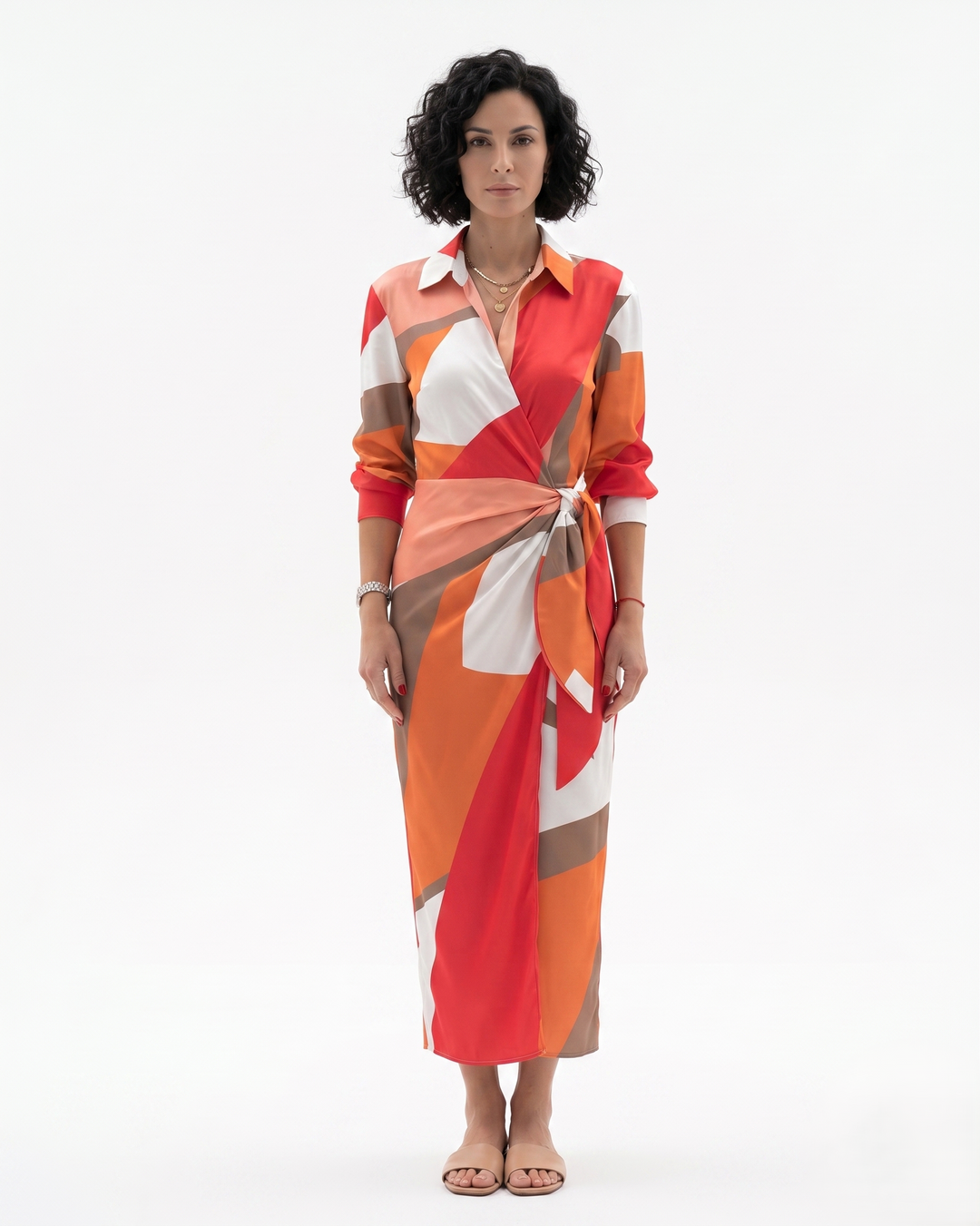 Womens Wrap Dress Printed Style
