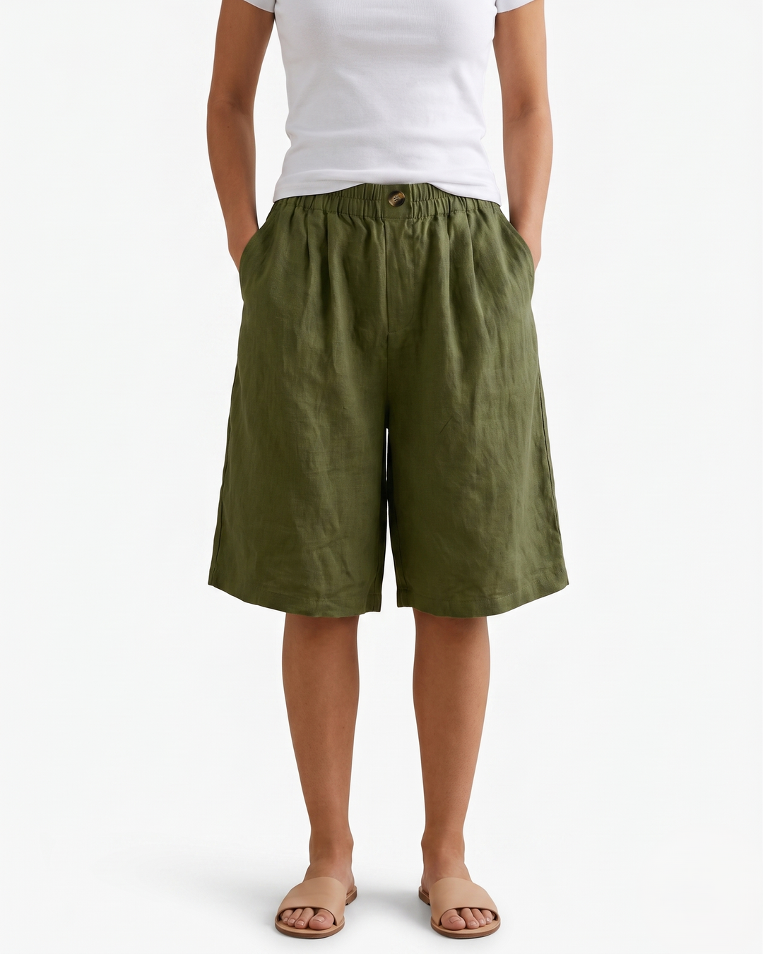 Womens Culotte Shorts Relaxed Fit - Clovrio