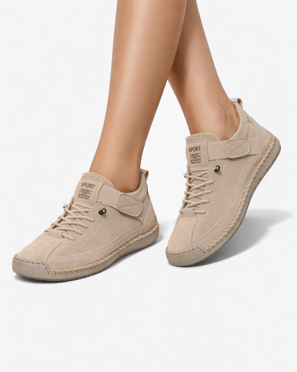 Womens Casual Trainers Soft Leather - Clovrio
