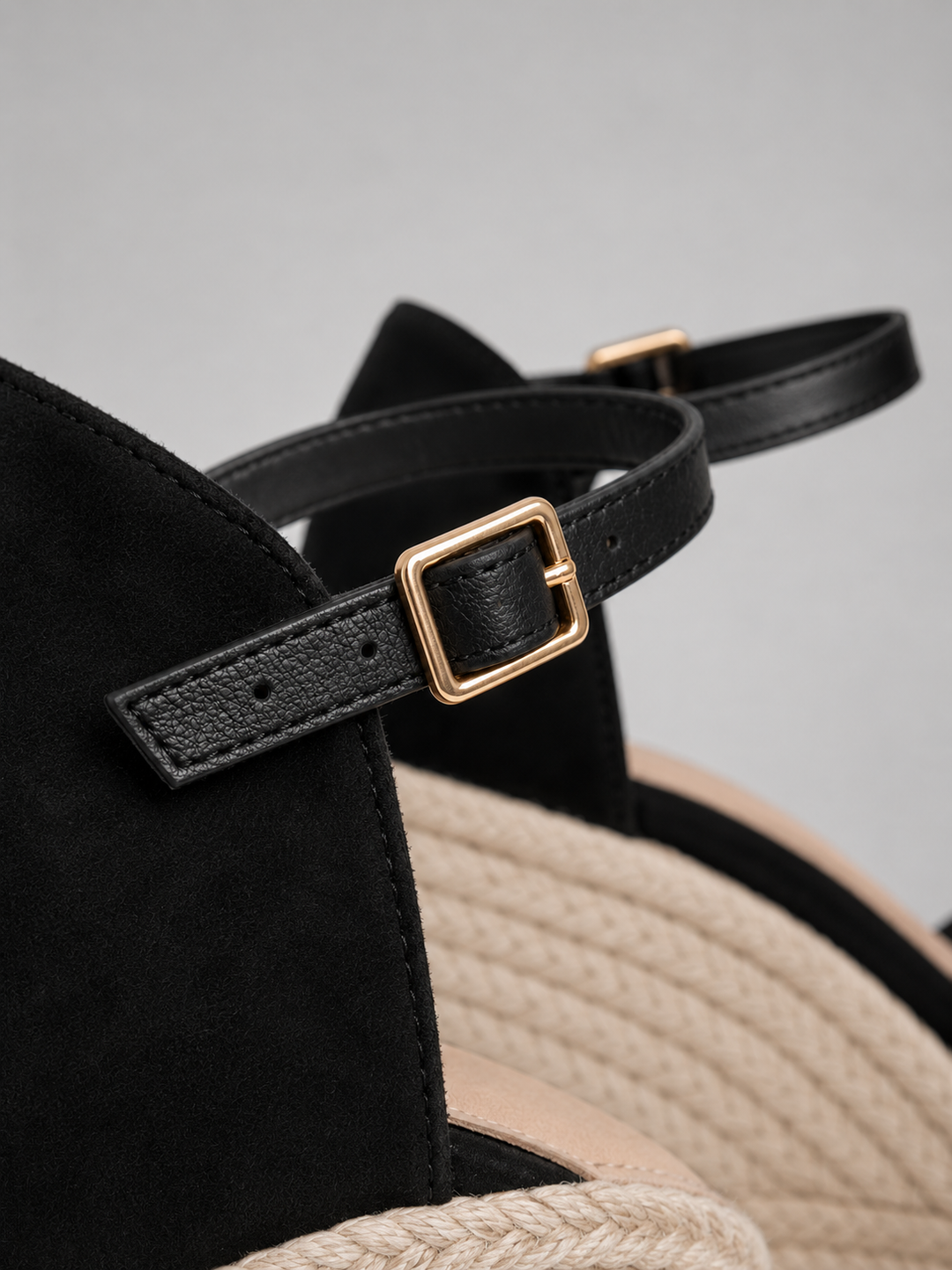 Women's Comfortable Leather Closed Toe Wedge Sandals with Ankle Strap