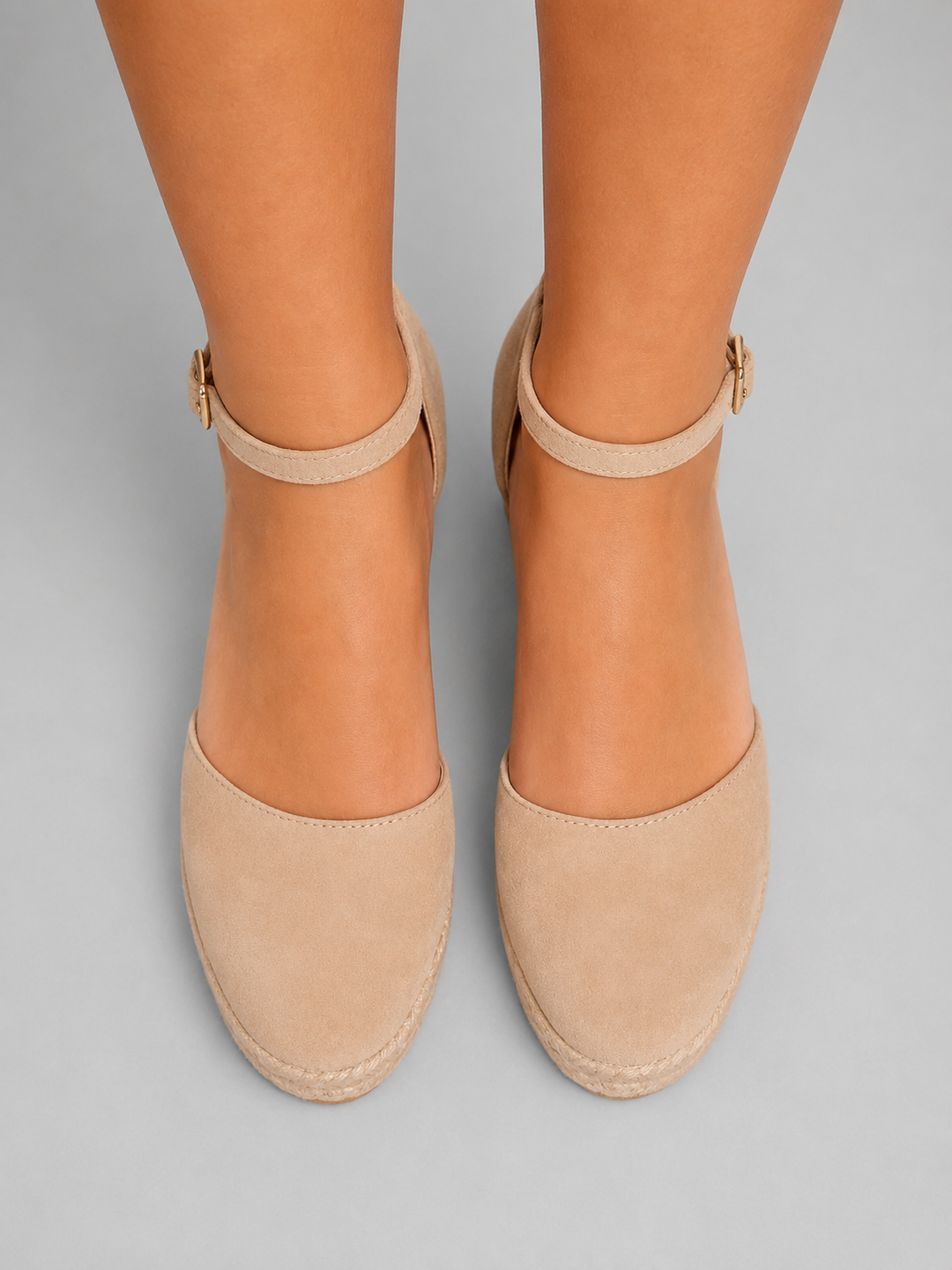 Women's Comfortable Leather Closed Toe Wedge Sandals with Ankle Strap