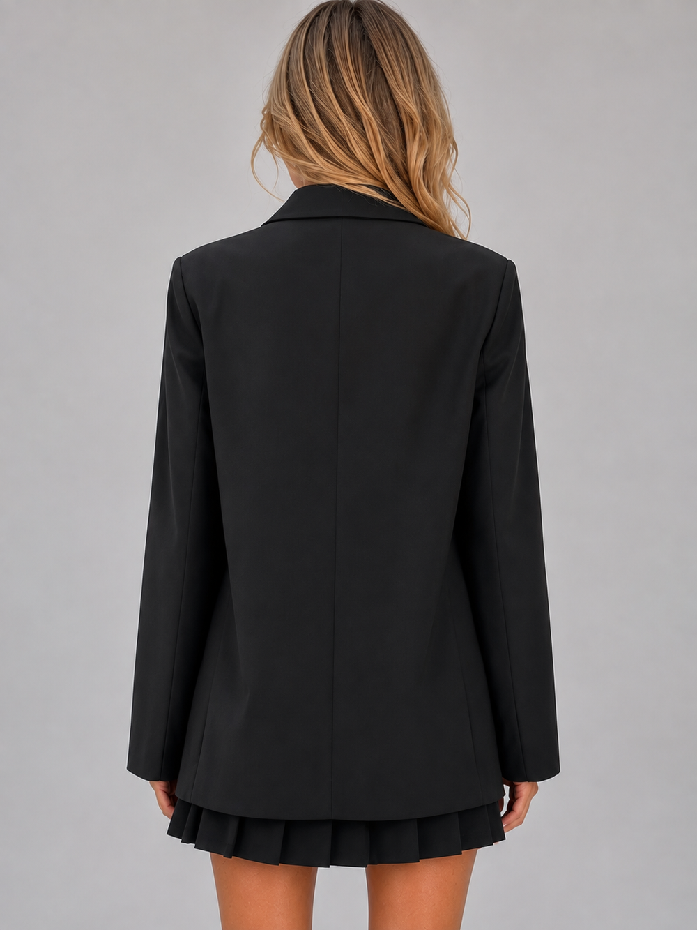 Women's Oversized Tailored Double Breasted Blazer Jacket