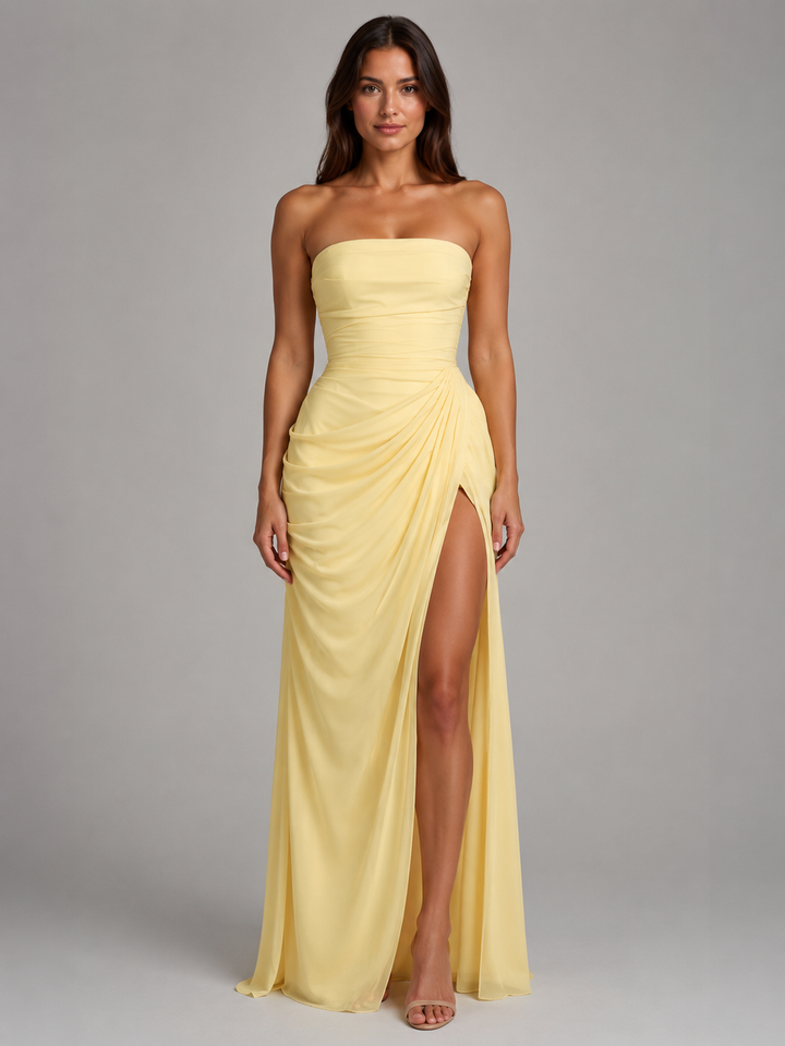 Women's Elegant Draped Corset Maxi Dress